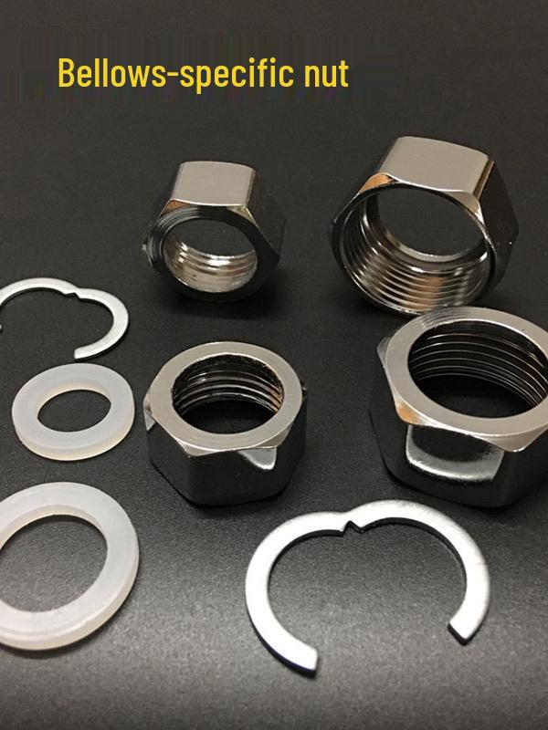 Stainless Steel Corrugated Pipe Nut for Water Heater, 4/6 Inch; 201/304 Hose Connector with Gasket