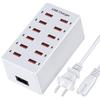 12-Port USB Charger, 60W Fast Charging Station, Multi-Port Power Strip, Compatible with Apple & More