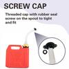 6 Pack Gas Can Spout Replacement Old Style with Pour Nozzle Vent Cap Drill Bit Gaskets Screw Cap Universal fit Most of Fuel Water Container 1 2 5 10
