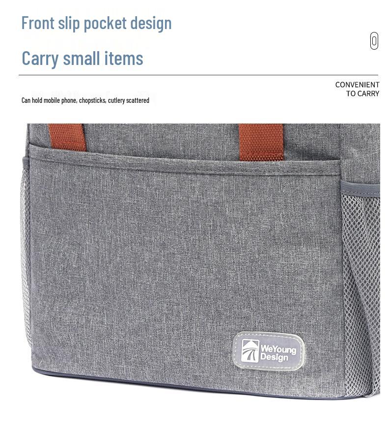 Vylepšená vodotěsná izolovaná taška na oběd z hliníkové fólie se silným uchem