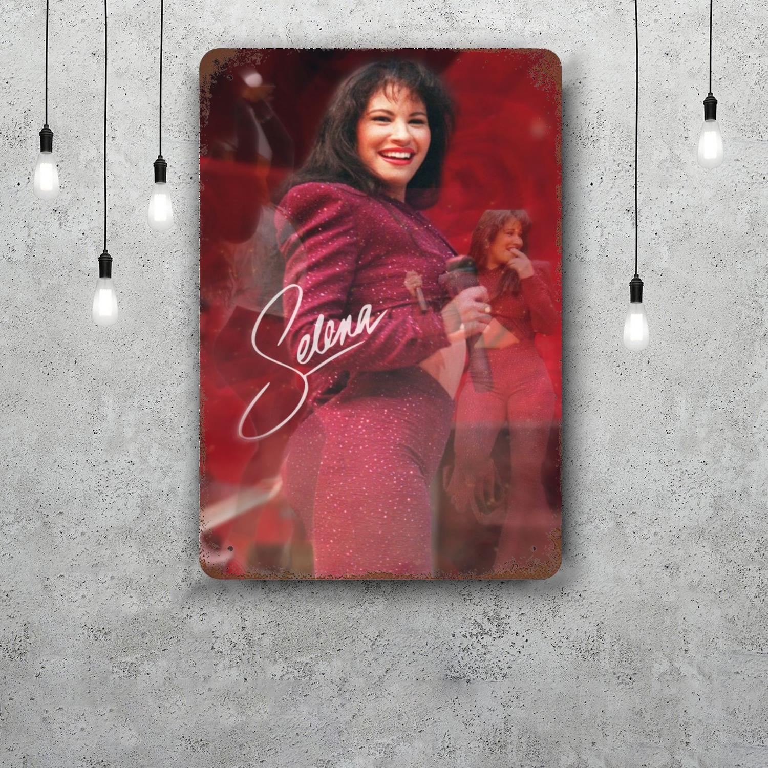 

selena quintanilla Retro Vintage Tin Sign Poster Decorative Plaque Metal Plate Wall Decor 20x30cm（7.8x11.8inch）