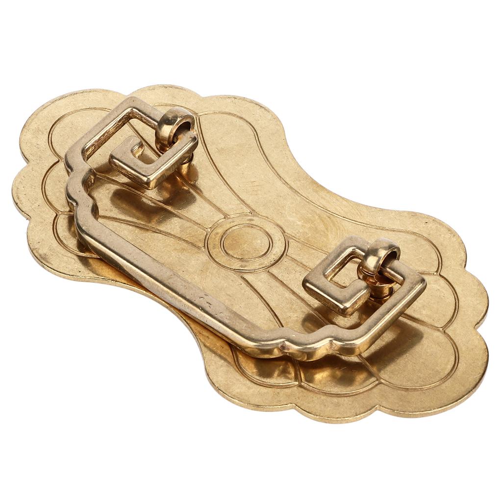 Antique Drawer Handle 12.8x7cm Wealth Blossoms Retro Chinese Style Brass Vintage Drawer Pulls with