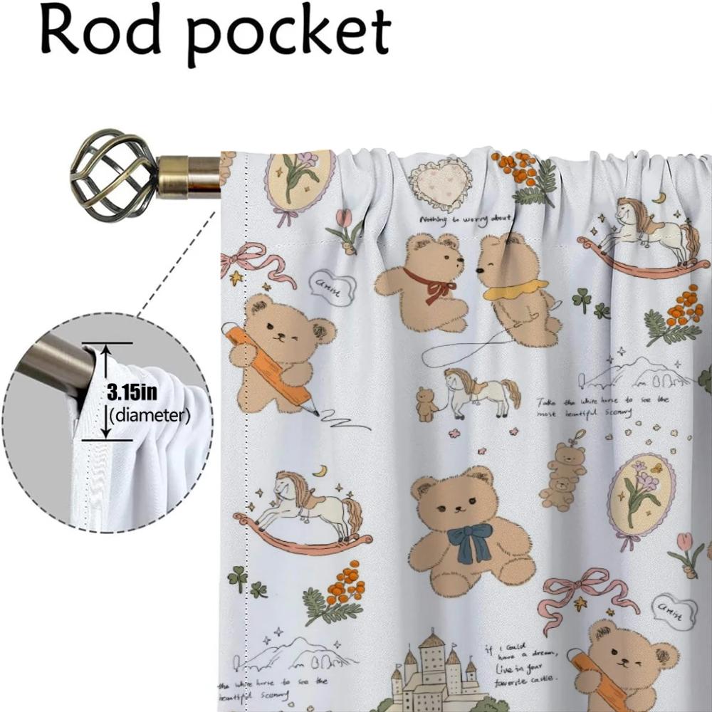 Kawaii Tier Moderne Wohnzimmer Vorhänge für Kamera Heim Innenvorhänge 2 Stück Verdunkelungsvorhang Tüll für Schlafzimmer Jalousien