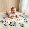 Baby Monats Meilenstein Karte Schild Holzblumenbrett mit 10 austauschbaren Zahlen für Neugeborenen Wachstums-Tracker Foto Requisite Babyparty Kinderzimmer Dekor