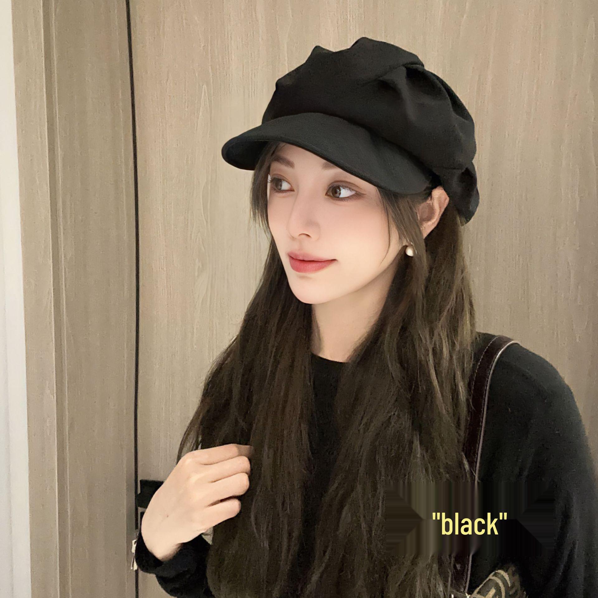 

Женская шапка-облако: Плиссированная кепка с коротким козырьком для большого обхвата головы, восьмипанельный дизайн, льстящая лицу, идеально подходит для путешествий и отдыха. Large Head Circumference (54-60)