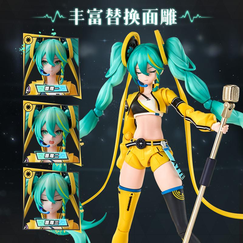 BLOKEES Original Hatsune Miku Sakura Miku 17th WITH YOU Miracle Edition Q Version Action Figure Assembly Toy Collection Gift