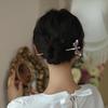 Retro Glazed Elf Hairpin: European & American Fashion Copper Design Updo Hair Clip