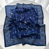 Fashion Print Women Square Scarf Silk Feeling Neckerchief Bandana Lady Spring Shawl Scarves Wrap Head Kerchief Hair Band Ties