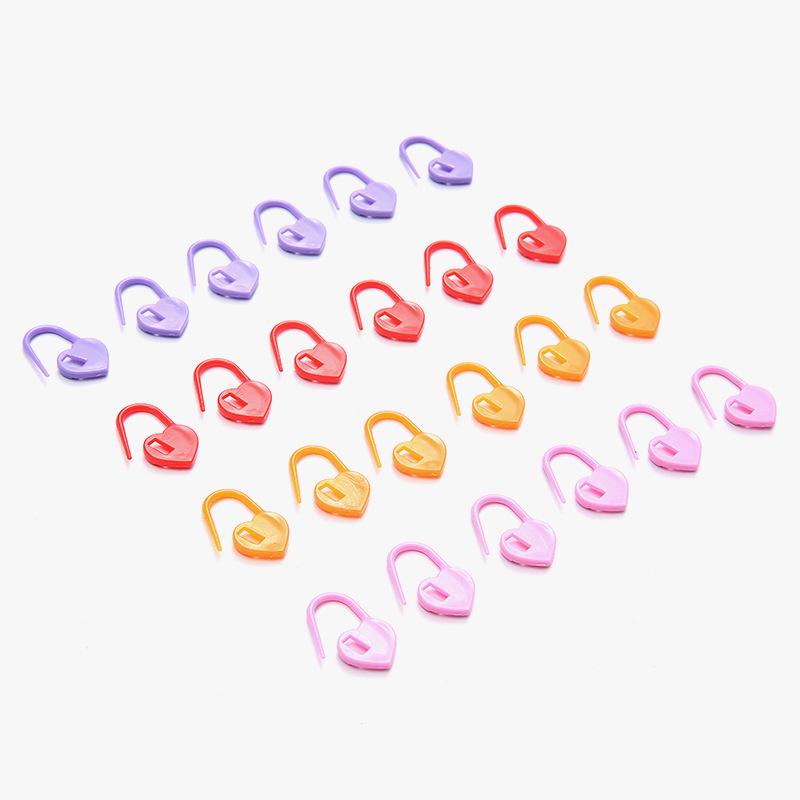 Heart-Shaped Plastic Anti-Slip Stitch Marker Set - 1000 Pieces for Knitting & Sweater Counting