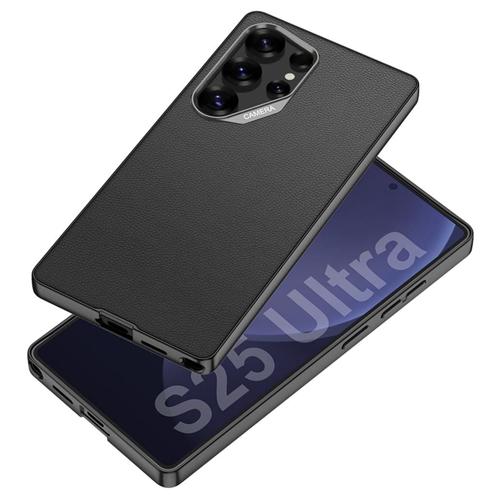 Suitable for Samsung S25Ultra Mobile Phone Case Carbon Fiber Leather Mobile Phone Case S25u Matte Advanced Sense Protection Case