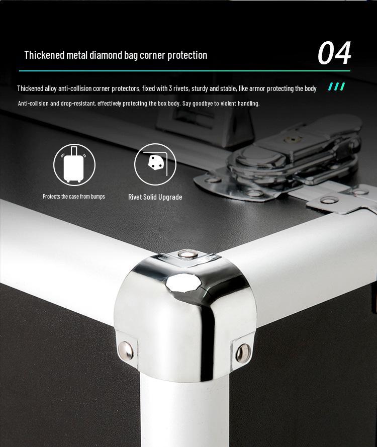 Professioneller Make-up-Artist Mehrschicht-Trolley: Koffer mit großer Kapazität für Werkzeuge, Nagelkunst und Lichttherapiegerät