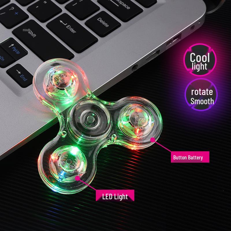 LED Colorful Crystal Fidget Spinner - Eco-friendly & Educational