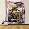 Death Note Main Character Collage Wall Tapestry L Misa with Shinigami Accents Room Decor for Seinen Anime Mystery Fans