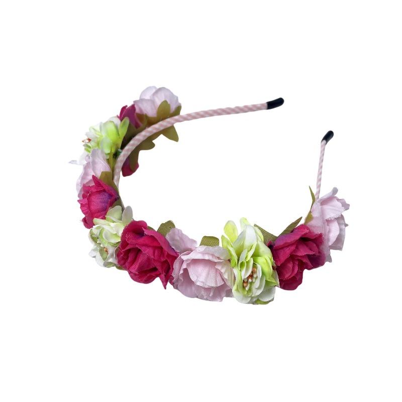 New simulation fabric flower headband bride beautiful beach headband dress accessories princess head flower wreath