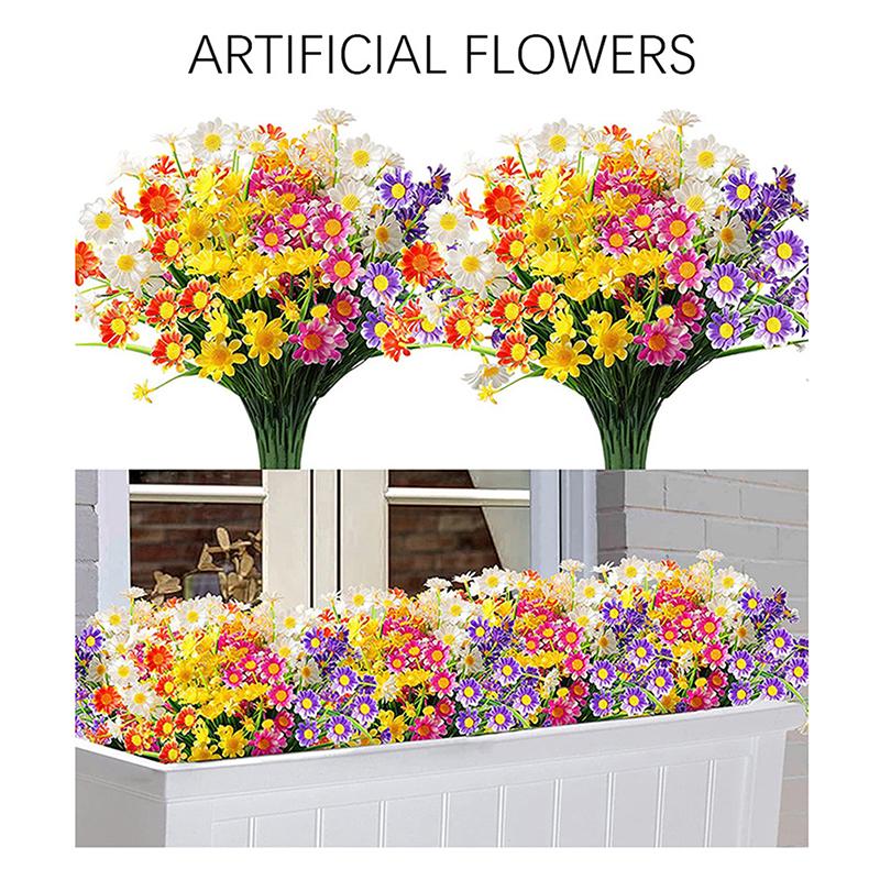 Cheap 1*Bundles Artificial Flower Plastic Fake Outdoor Plants Faux UV