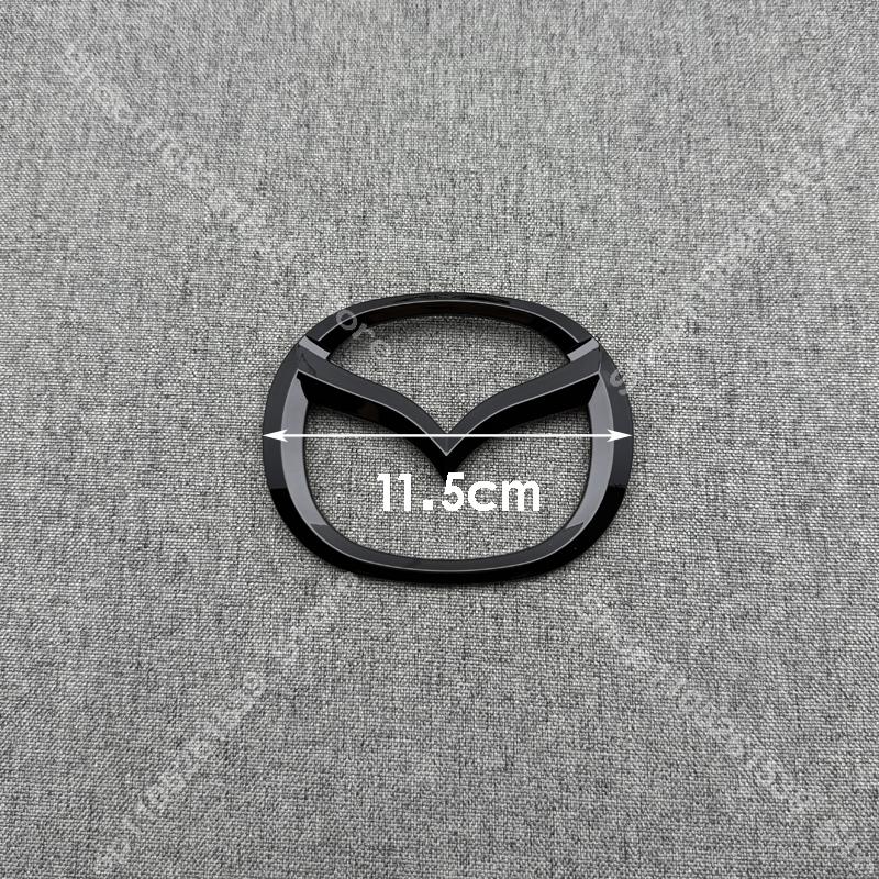 Car Front Grille Decorative Front Rear Stickers Badge Accessories for MAZDA2 Glossy black Bright silver 3D badge MAZDA2 Styling WGWE