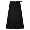 High-Grade Pleated Grey Skirt for Petite Women - High Waist, Mid-Length, Spring & Autumn 2025
