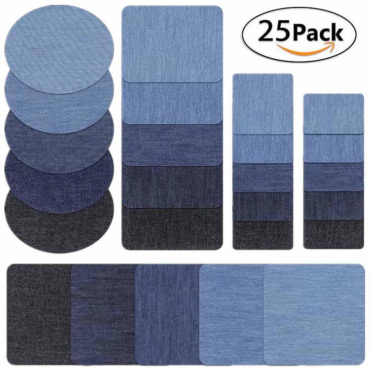 

Воющие Джинсовые Наколенники: Микс из 5 цветов, Вышитые пришивные, Вырезаемые тканевые нашивки