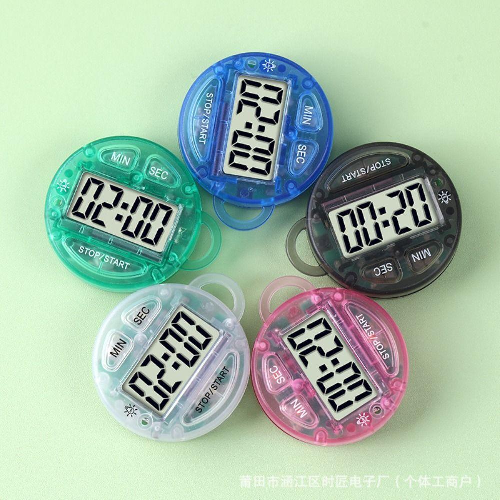 LCD Display Digital Timer Handheld Keychain Timer Convenient Countdown Timer Baking