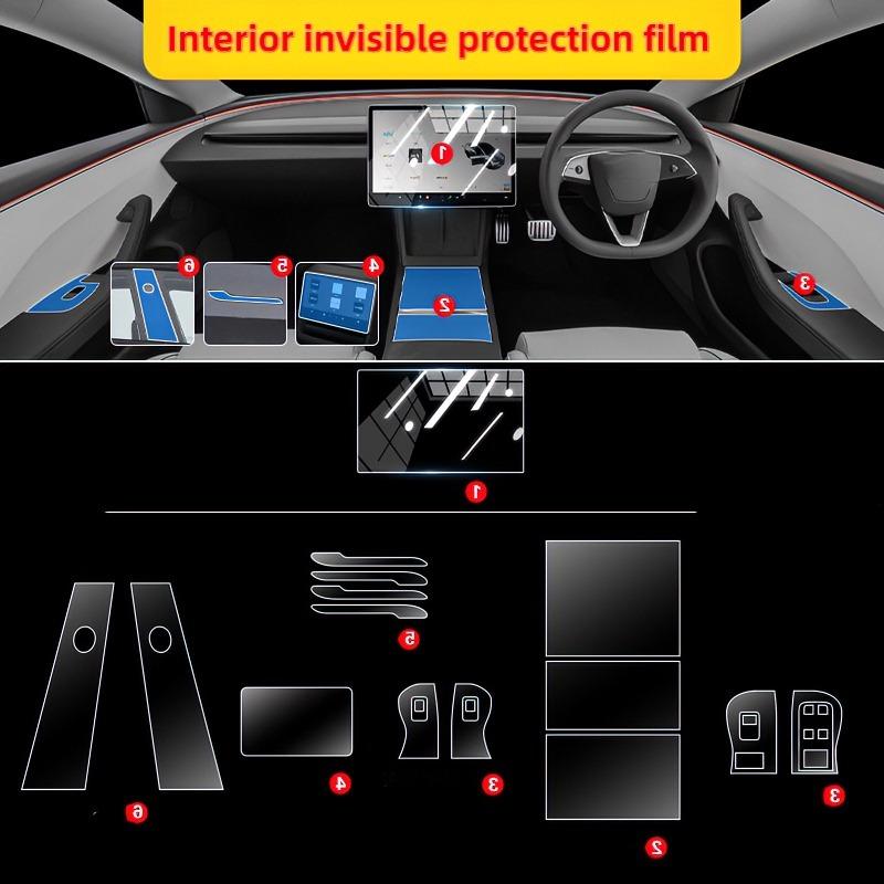 For 2025 Models Of Tesla Model Y And Model 3 Dashboard Multimedia Console Navigation Transparent Anti-Scratch Protection Film