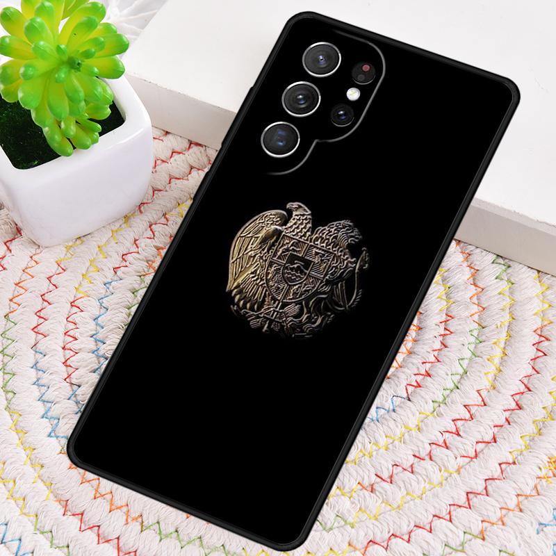 Armenia Coat Of Arms Flag Phone Case for Samsung Galaxy note 10 pro S26 Ultra S23 S24 FE S25 S21 S22 PLUS shockproof Cove