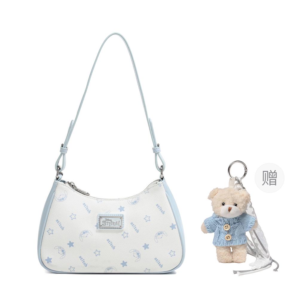 New Disney Stitch PVC Handbag, Crossbody Bag, Shoulder Bag Women's Light Blue BMK-72829L
