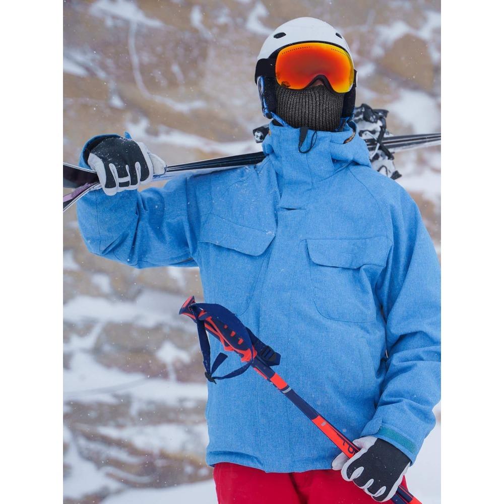 3-Hole Knitted Full Face Cover Ski Mask, Adult Winter Balaclava Warm Knit Full Face Mask for Outdoor Sports