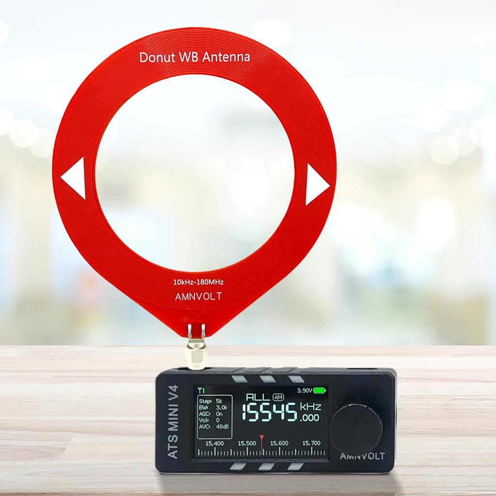AMNVOLT V4 ATS MINI Radio with Headphone Amplifier Portable AM FM Radio Receiver 1.9inch IPS Screen for Indoor Outdoor