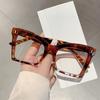 Vintage Square Glasses Frames Women Stylish Oversized Non-prescription Eyeglasses  Ins Trendy Brand Design Eyewear