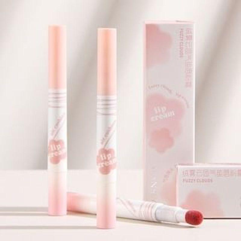 MANSLY - Fuzzy Clouds Lip Cream - 4 Colors K01# Cream Apricot - 1.6g