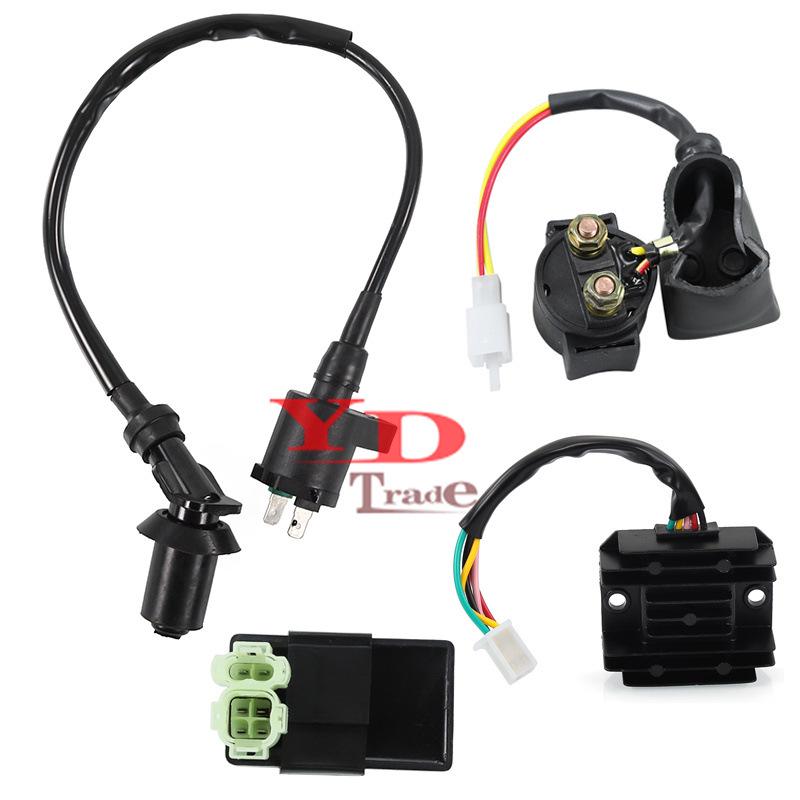 

GY6 Universal 125-150CC ATV Dune Buggy Electrical Parts Set: Igniter, High Voltage Coil, Rectifier, Relay