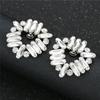 2PCS Women Shiny Decorative Clips Brooch Silk Flower Rhinestone Shoe Clip Charm Buckle Shoe Decorations