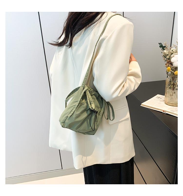 Women's Lightweight Crossbody Phone Bag - Japanese Korean Style with Bow and Drawstring, Casual and Versatile Coin Purse