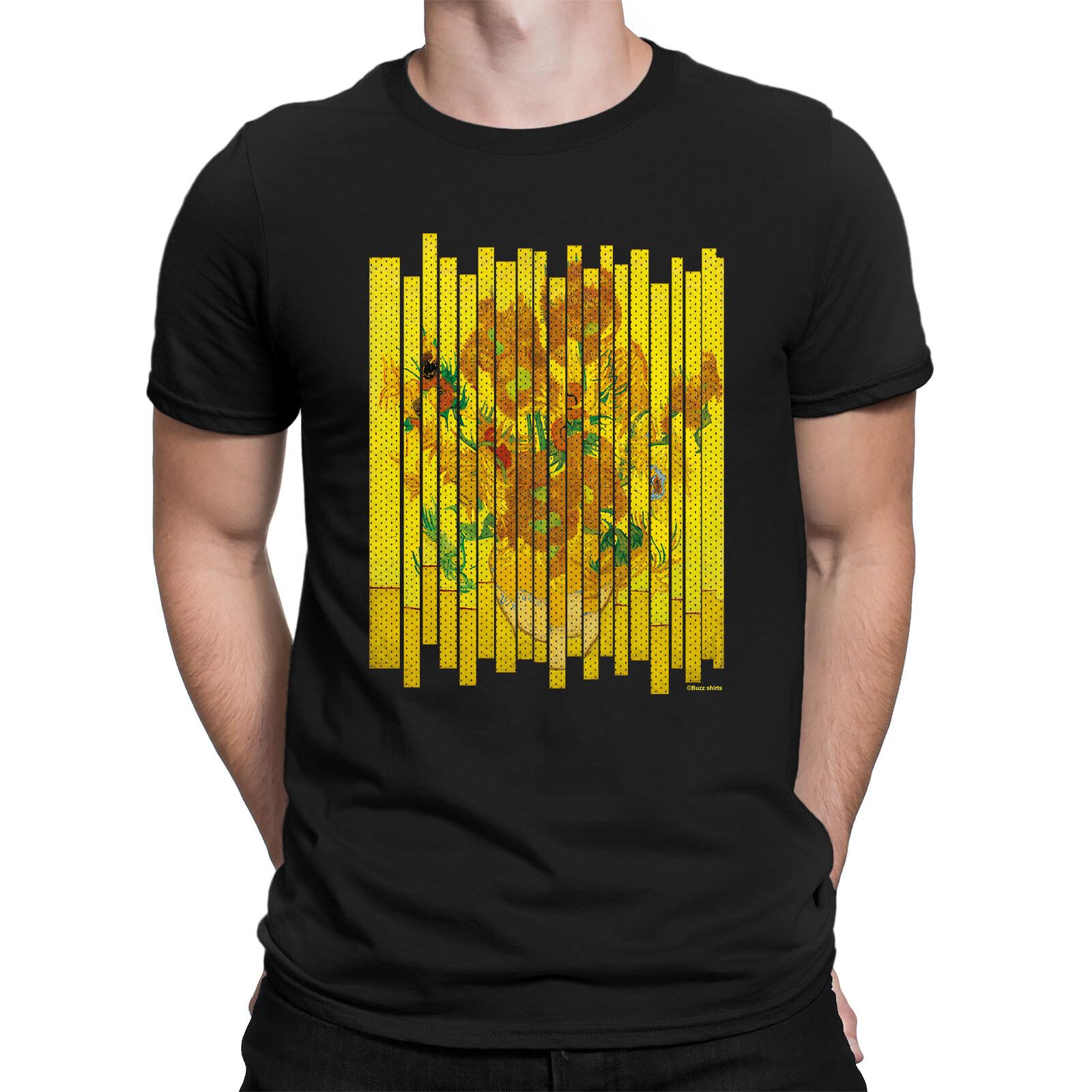 SUNFLOWERS PAINTING Mens Vincent Van Gogh TShirt Vase Plant Artist Dutch S разноцветный