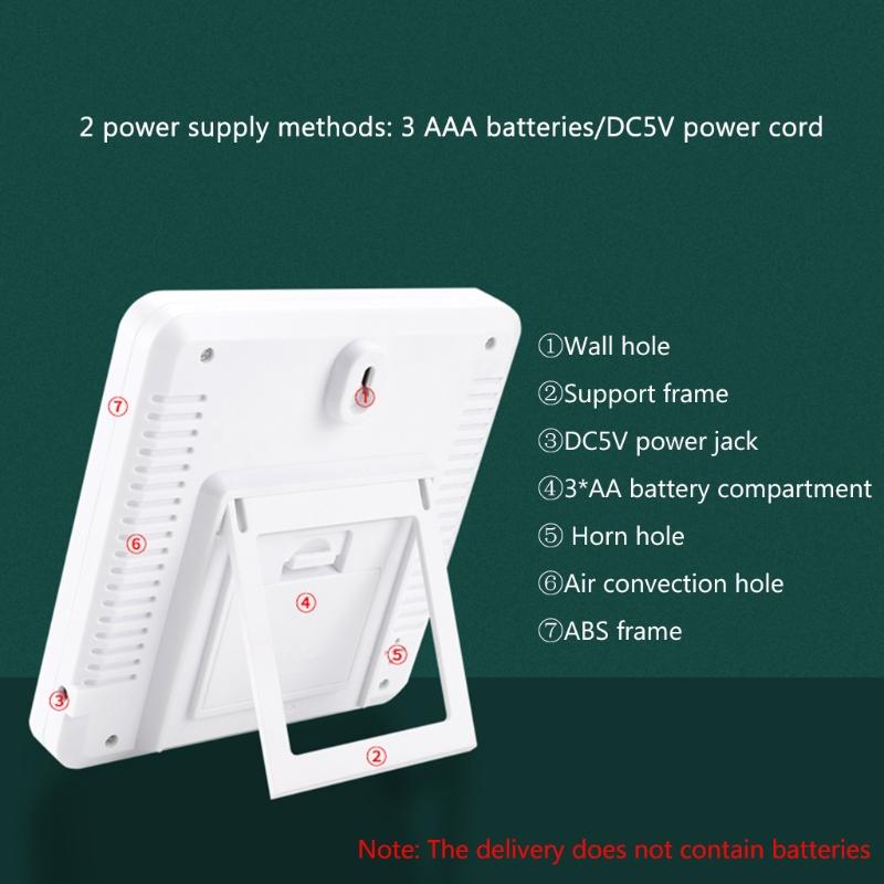 High Precision Temperature Humidity Meter Color Display Weather Thermometer Alarm Clock Desktop Decorations for House