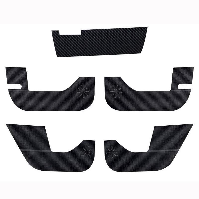 For Hyundai Santa Fe Car Door Anti-kick Pad Leather Interior Protection Glove Box Anti-dirty Decor Stickers Auto Accessories