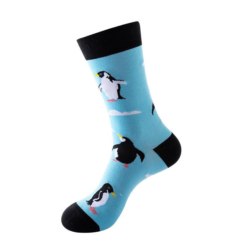 Stylish Mid-Calf Socks Men Women Animal Fruit Galaxy Print Casual Cotton