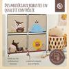 Boîte de rangement - bieco - motif âne - 33 x 33 x 33 cm - 36 litres - polyester