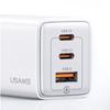 Usams Ład. Siec. 2Xusb-C+1Xusb 65W(Only Head) Gan Pd3.0 +Qc3.0 Fast Charging Fioletowy/Gradient Purple Sandru Series Cc180Tc03 (Us-Cc180)