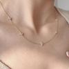 Gorgeous Four-leaf Flower Inlaid Zircon Chain Necklace for Women Elegant Luckly Choker Party Jewelry Birthday Gifts