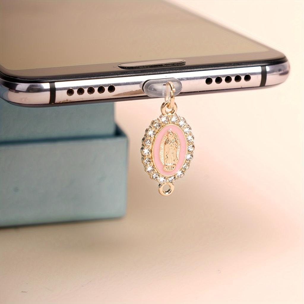 1 Stück Jungfrau Maria Anhänger Handy Staubschutzstecker - Dekorativer Anhänger