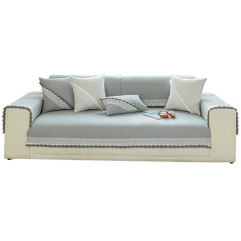 Premium Chenier Super Long Straight Row Sofa Cushion Universal In All Seasons, High-Grade Non-Slip Seat Cushion Cover, Autumn And Winter Cover