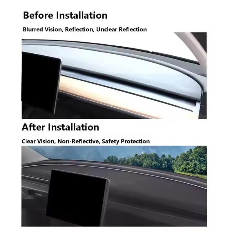 Tappetino Copri Cruscotto in Camoscio per Tesla Model Y Juniper 2025 Parasole Protettore Anti-UV Tappetino Cruscotto Ombreggiante Pad Antiscivolo