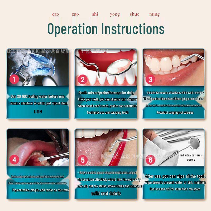 Dental Tartar Remover Kit: Oral Endoscope & Toothpick for Home Use