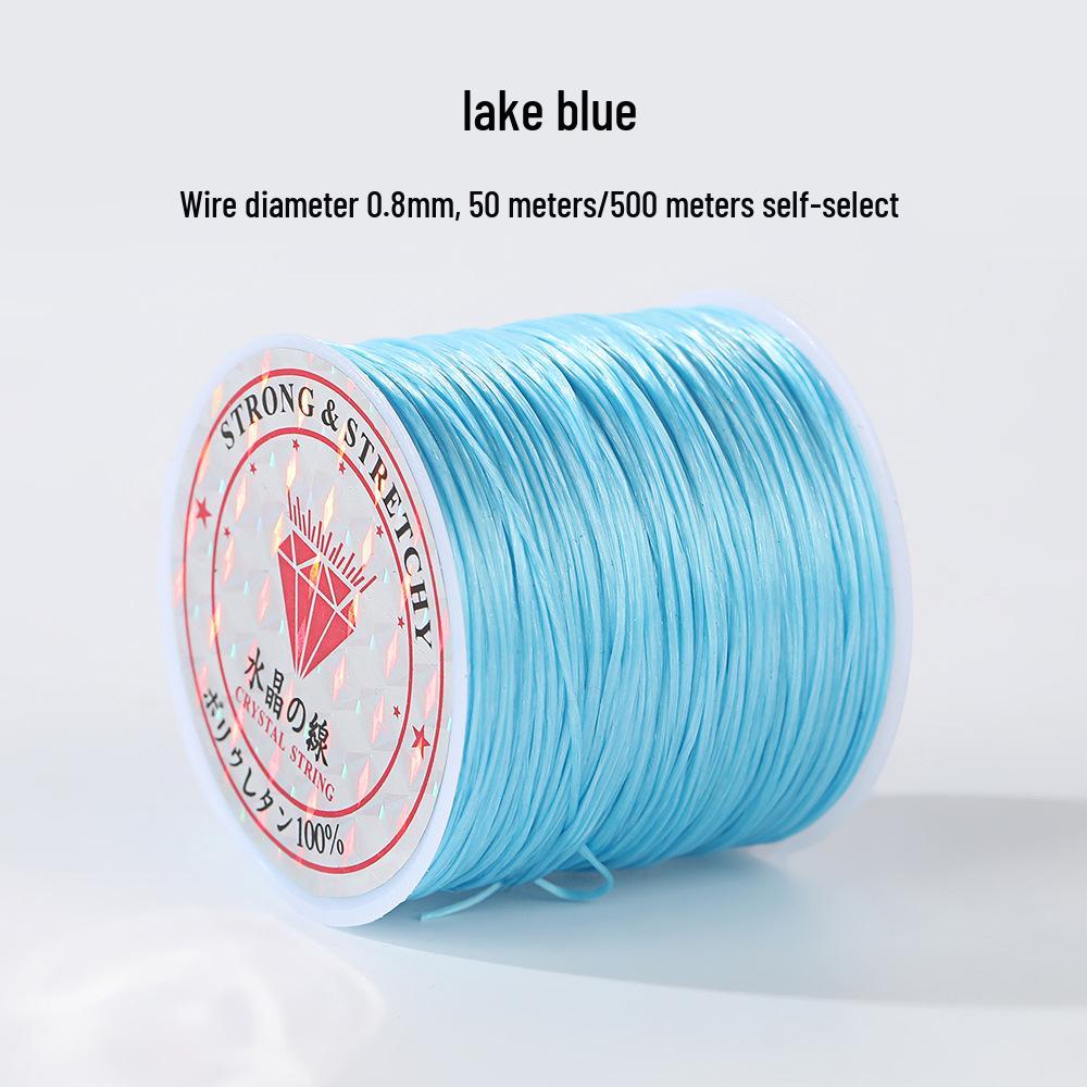0,8 mm Elastisk Spandexsnöre, 50 m - Idealisk för DIY-armband, vävning och pärlbroderi
