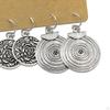 3Pairs Bohemian National Style Dangle Earrings Set Alloy for Birthday Party