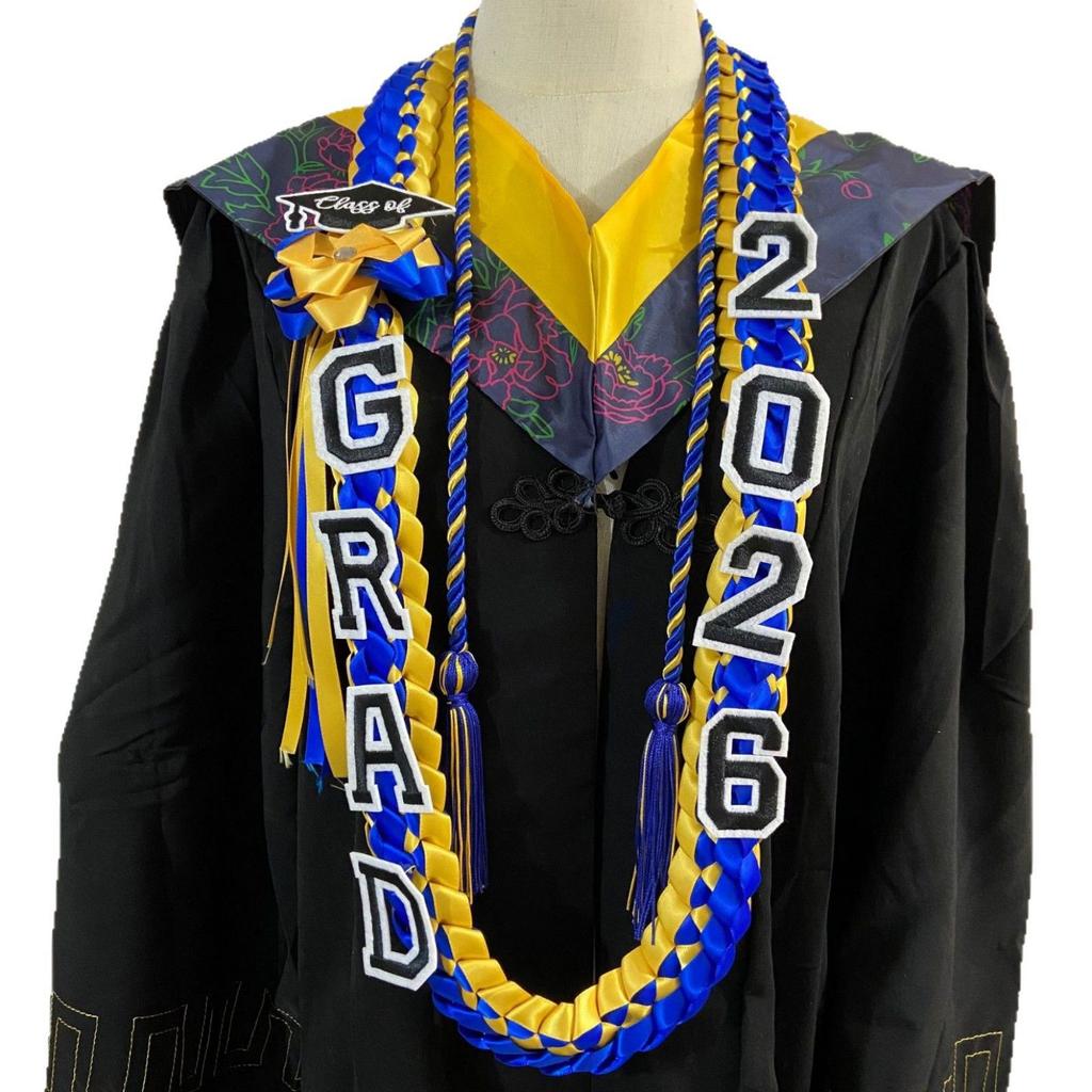 2026 Commencement Double Headed Braided Cord Graduation Lei Academic Achievement Symbol