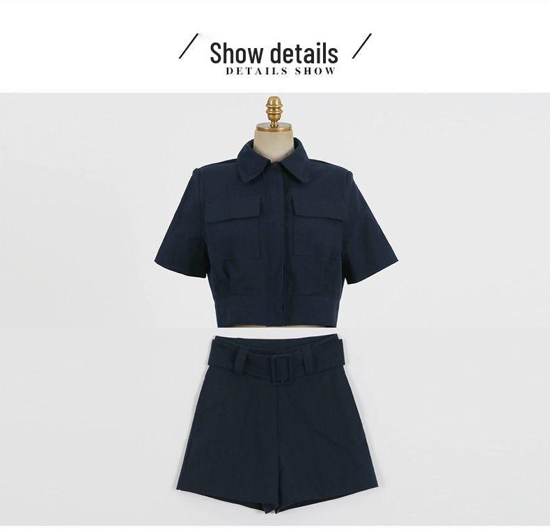 Women's Summer 2026 Chic Two-Piece Set: Petite Professional Workwear Shorts & Suit