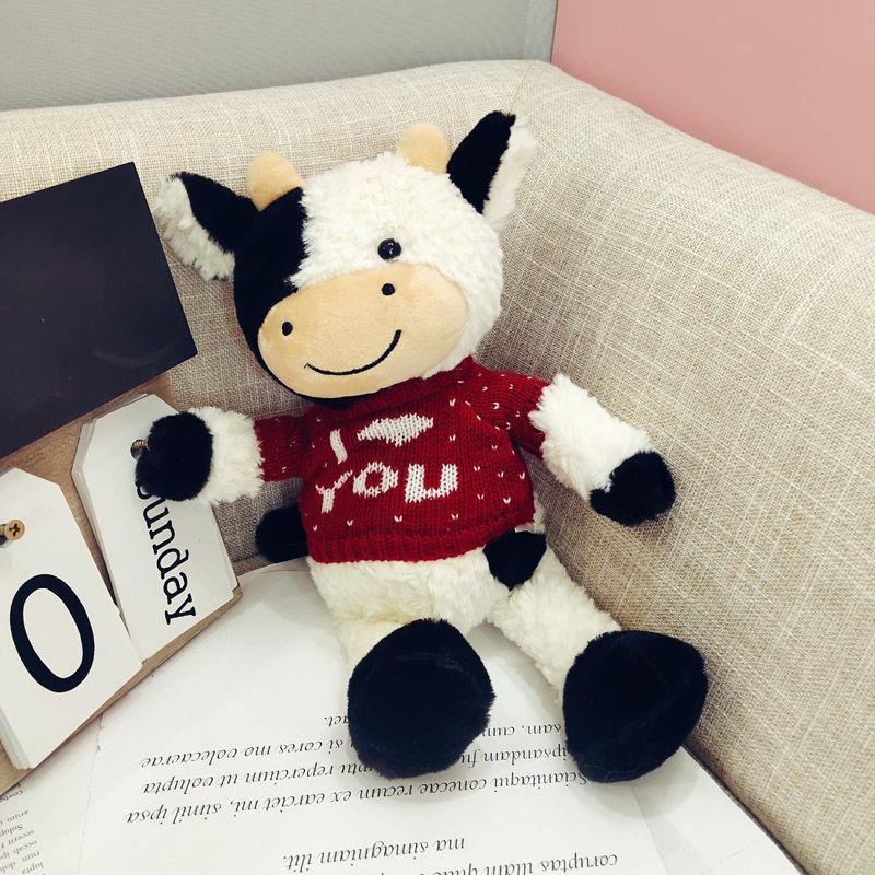 30CM New Cute Animal Cartoon Cows Stuffed Plush Toy Kawaii Cattle Comfortable Soft Toy Children Birthday Present Plush/Nano Doll