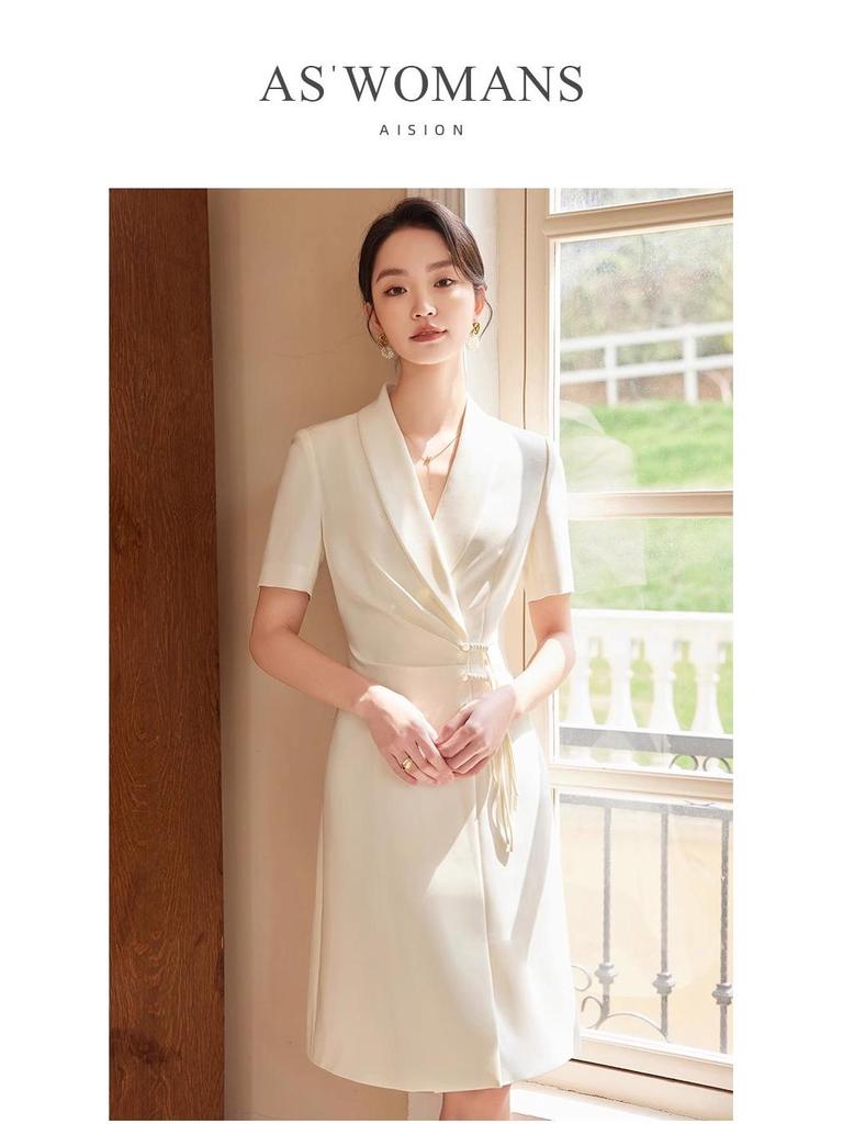 Aishangchen 2024 Summer Fashion Little Fragrant Style Versatile Commute Formal Dress